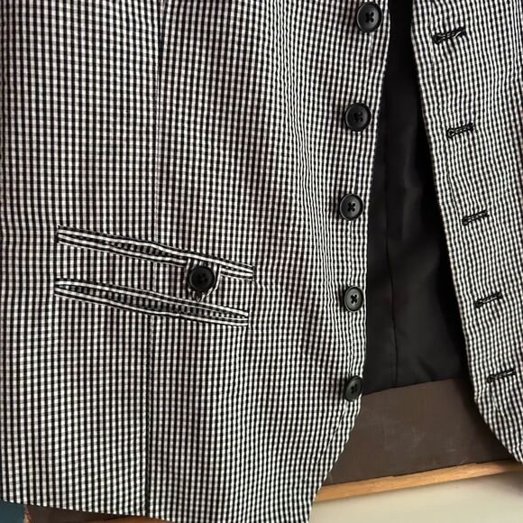Mexx Black and White Houndstooth Vest M - Picture 3 of 15